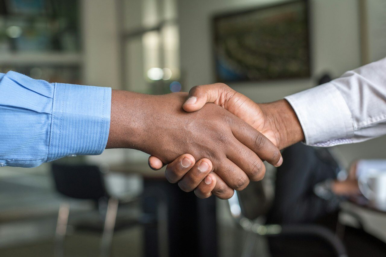 Handshake sealing a hire